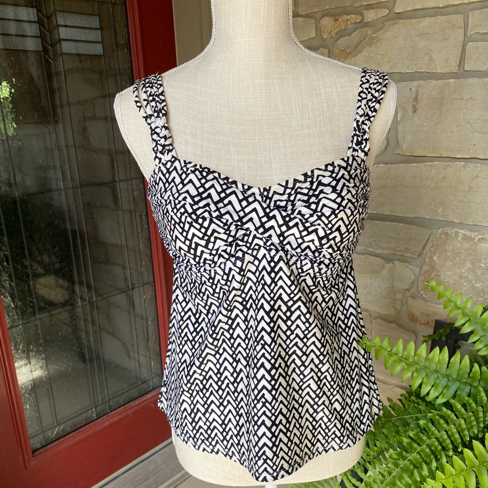 Dana Buchman Tankini Top Sz 10